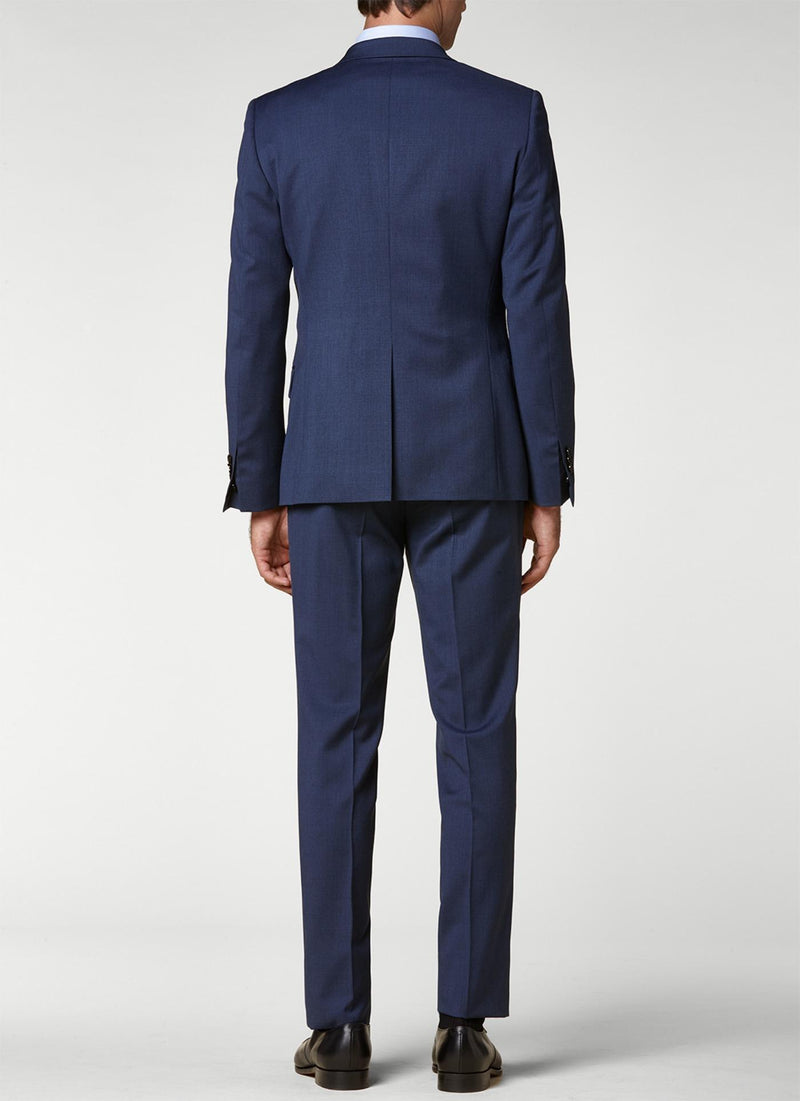 Fursac - Serge Pantalones de Traje I-Stretch Azul Cambiable - Petrole