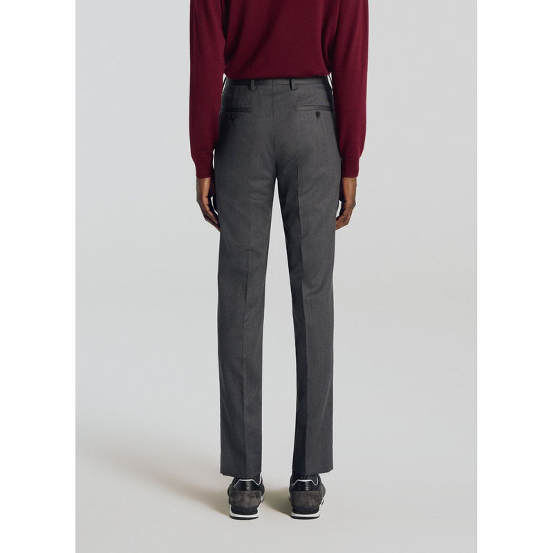 Fursac - Pantalon En Serge De Laine Grise