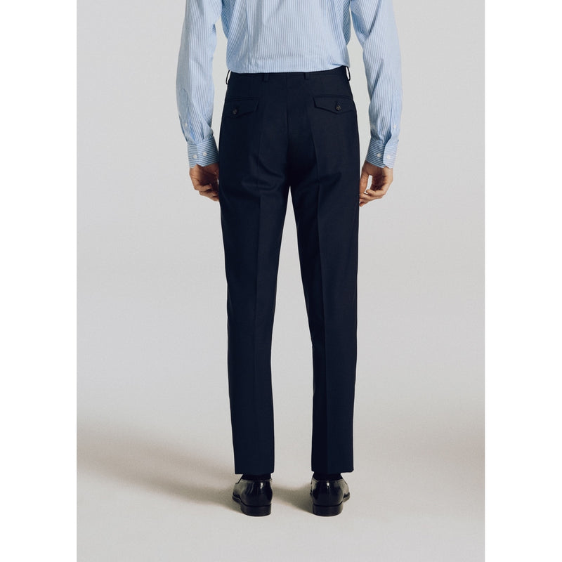 Fursac - Pantalon Costume Toile Crease Resistent - Marine