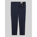 Fursac - Pantalón de traje de lona resistente a las arrugas - Azul marino