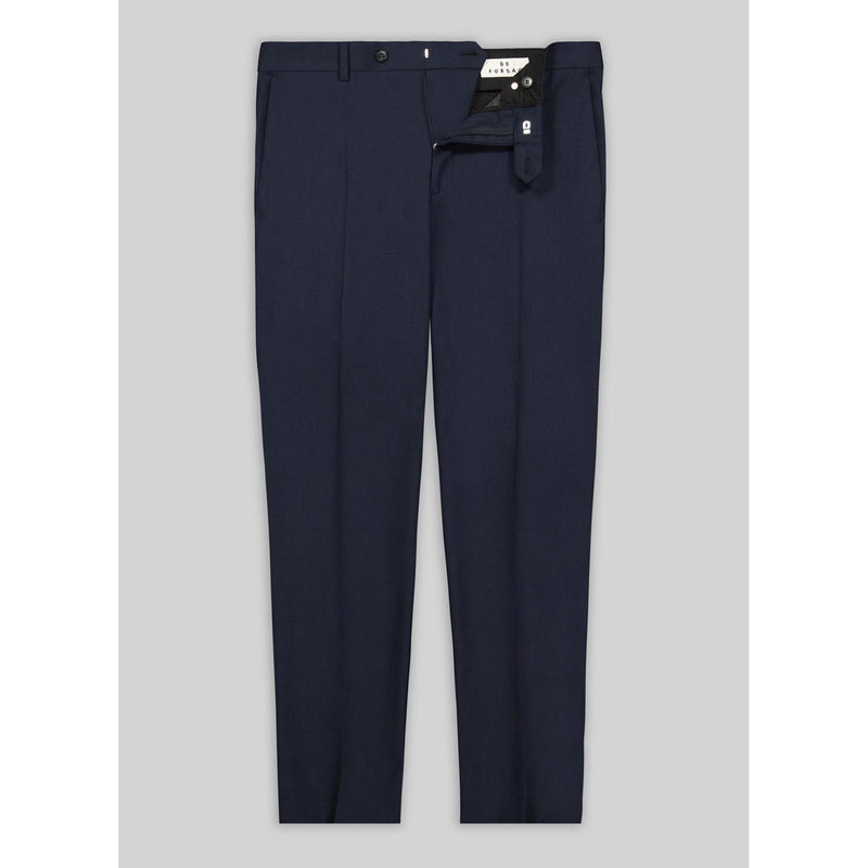 Fursac - Pantalón de traje de lona resistente a las arrugas - Azul marino