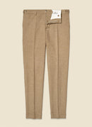 Pantalon Armuré Fantaisie Lin - Sable