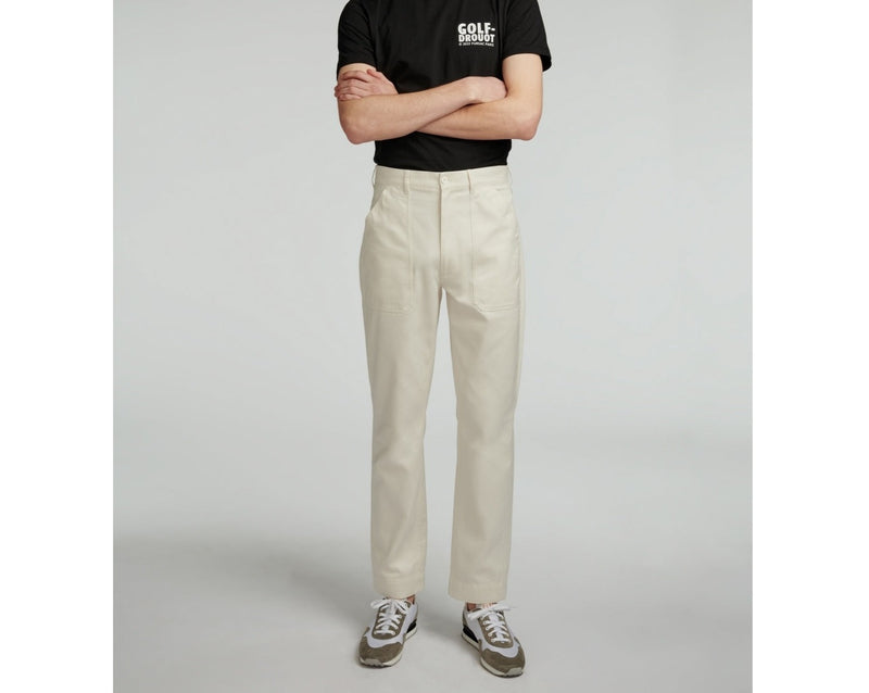 Fursac - Ecru Cotton Gabardine Cargo Pants