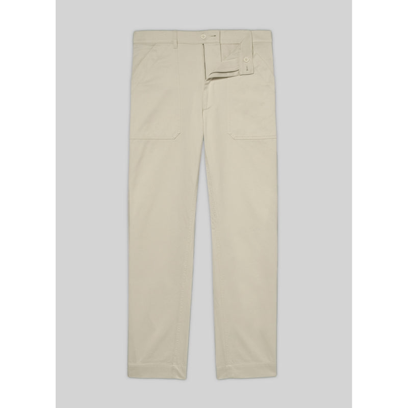 Fursac - Ecru Cotton Gabardine Cargo Pants