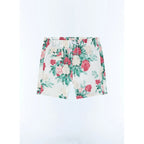 Short De Bain En Tissu Technique - Motif Floral Vert, Rose Et Blanc