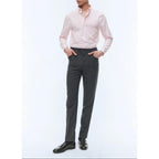 Pantalón Gris De Lona De Lana Fresco - Gris