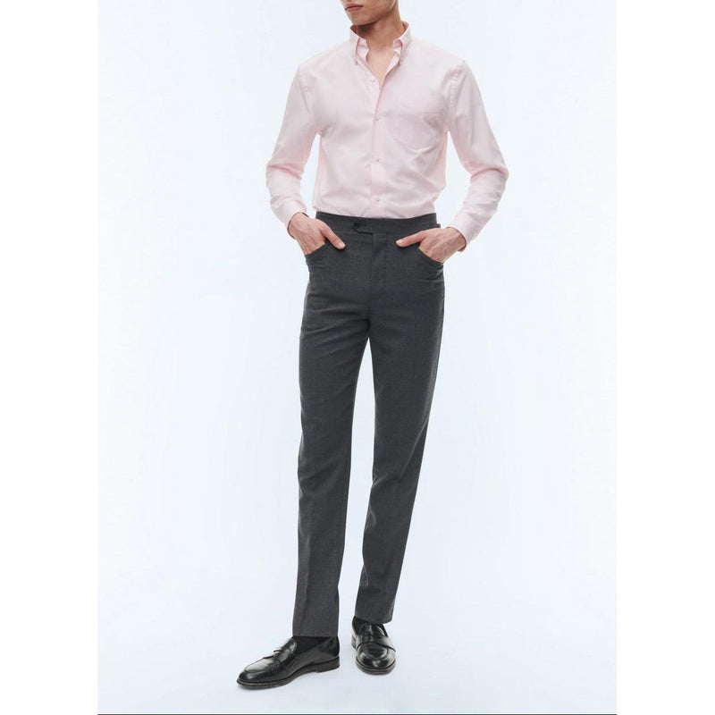 Pantalon Gris En Toile De Laine Fresco - Gris