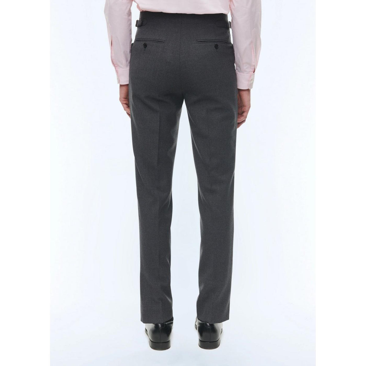 Pantalon Gris En Toile De Laine Fresco - Gris
