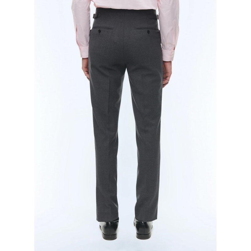 Pantalon Gris En Toile De Laine Fresco - Gris