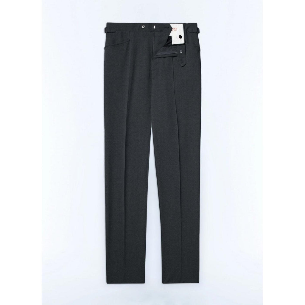 Pantalon Gris En Toile De Laine Fresco - Gris