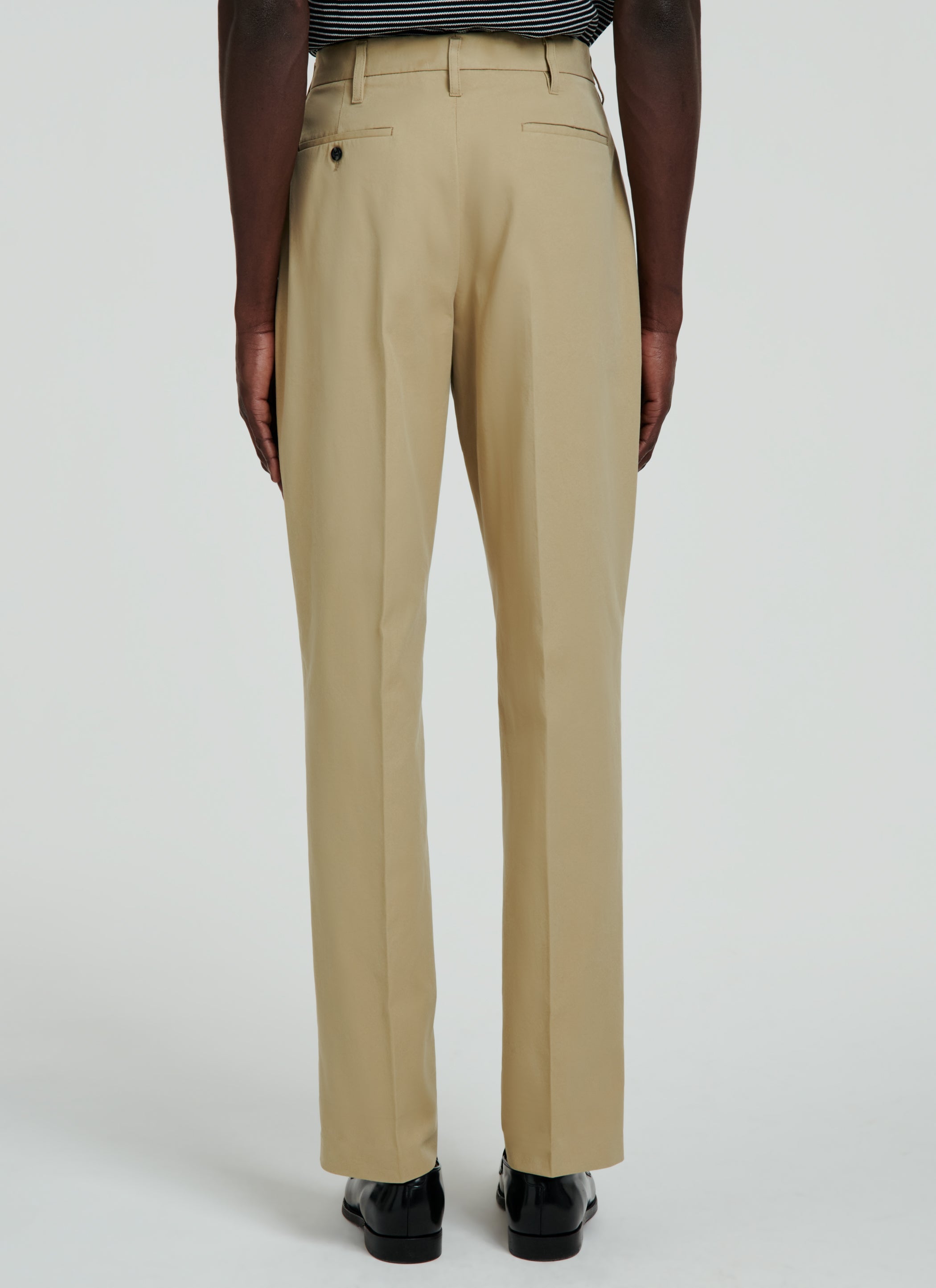 Fursac - Pantalón Chino Ancho De Gabardina De Algodón - Beige