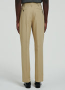 Fursac - Pantalon Chino Large En Gabardine De Coton - Beige