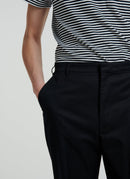 Fursac - Pantalón chino ancho de gabardina de algodón - Negro - Hombre