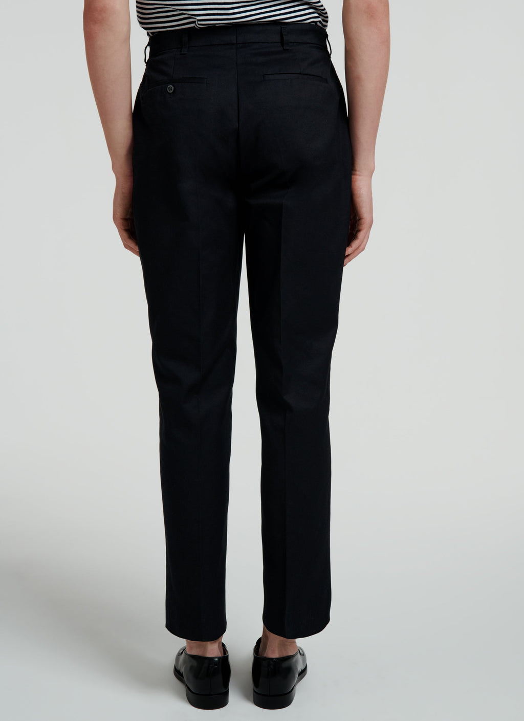 Fursac - Pantalón chino ancho de gabardina de algodón - Negro - Hombre