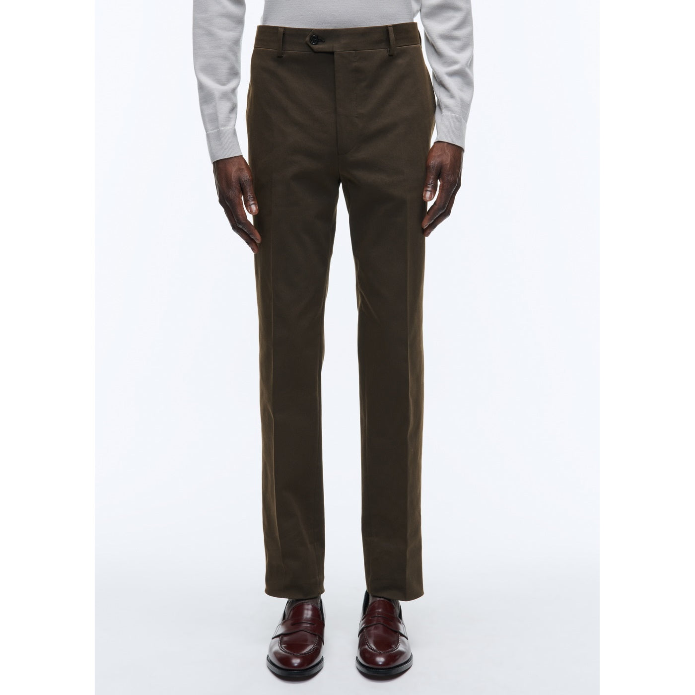 Fursac - Chino En Gabardine De Coton - Chocolat - Homme