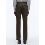 Fursac - Chino En Gabardine De Coton - Chocolat - Homme