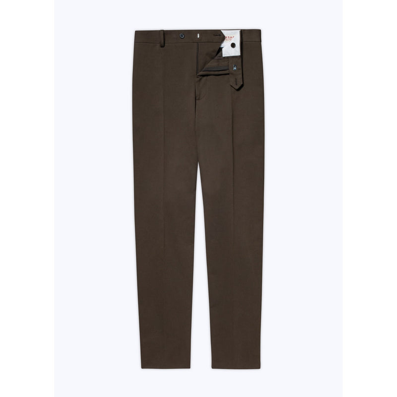 Fursac - Chino En Gabardine De Coton Marron