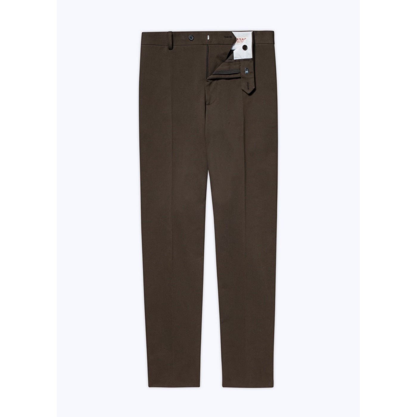 Fursac - Chino En Gabardine De Coton - Chocolat - Homme