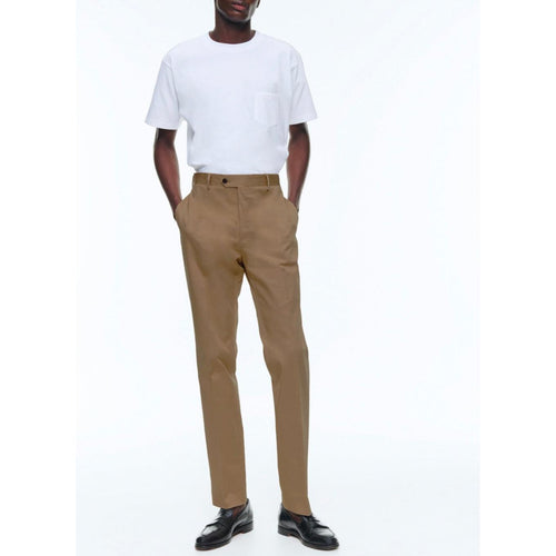 Pantalon Chino En Serge De Coton - Tilleul