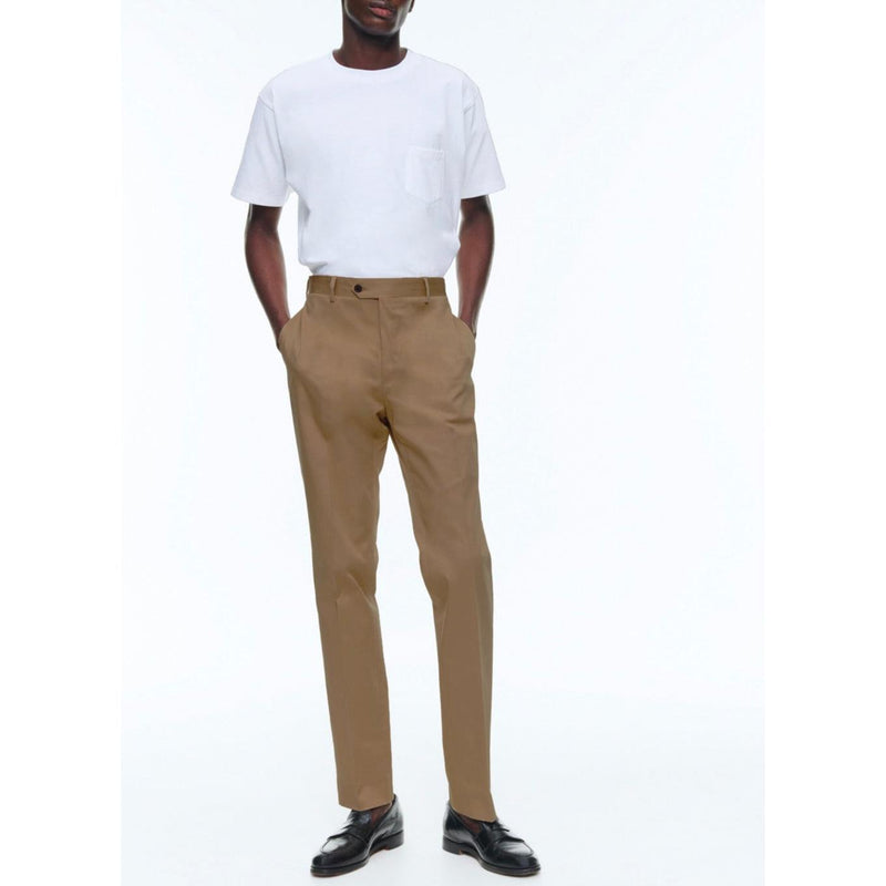 Pantalon Chino En Serge De Coton - Tilleul
