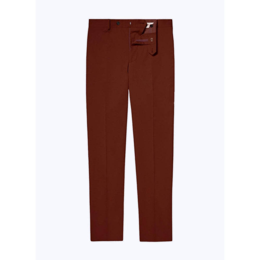 Cotton Serge Chino Pants - Brick