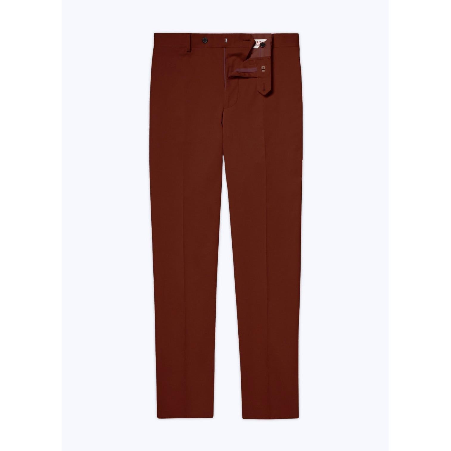 Cotton Serge Chino Pants - Brick
