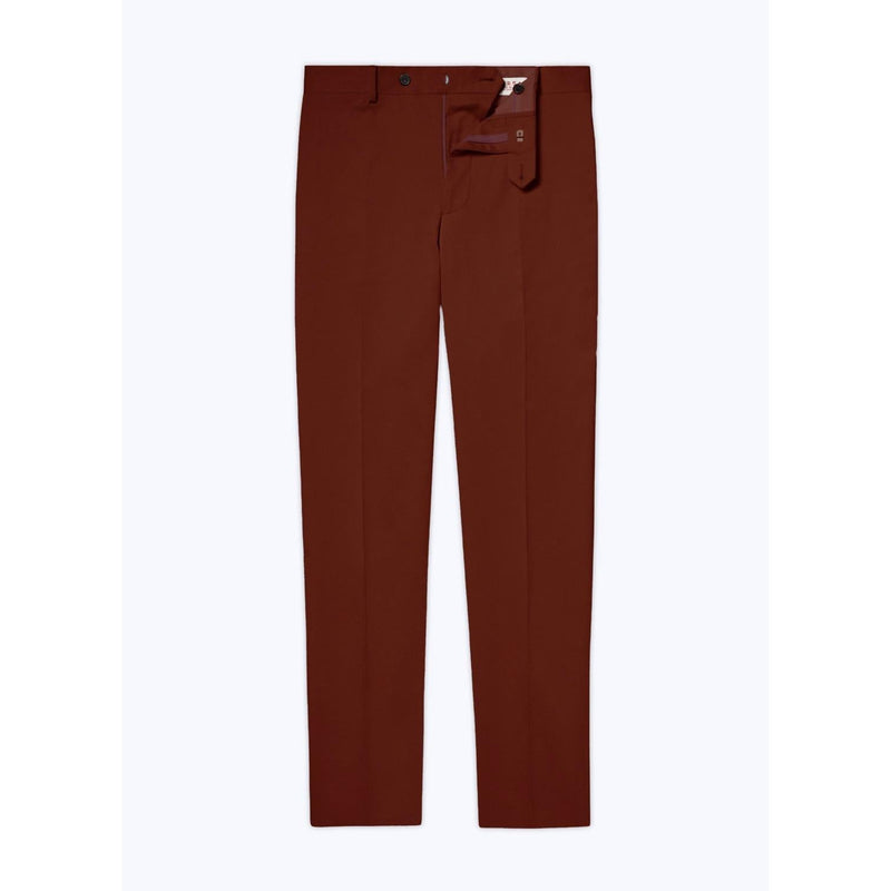 Cotton Serge Chino Pants - Brick