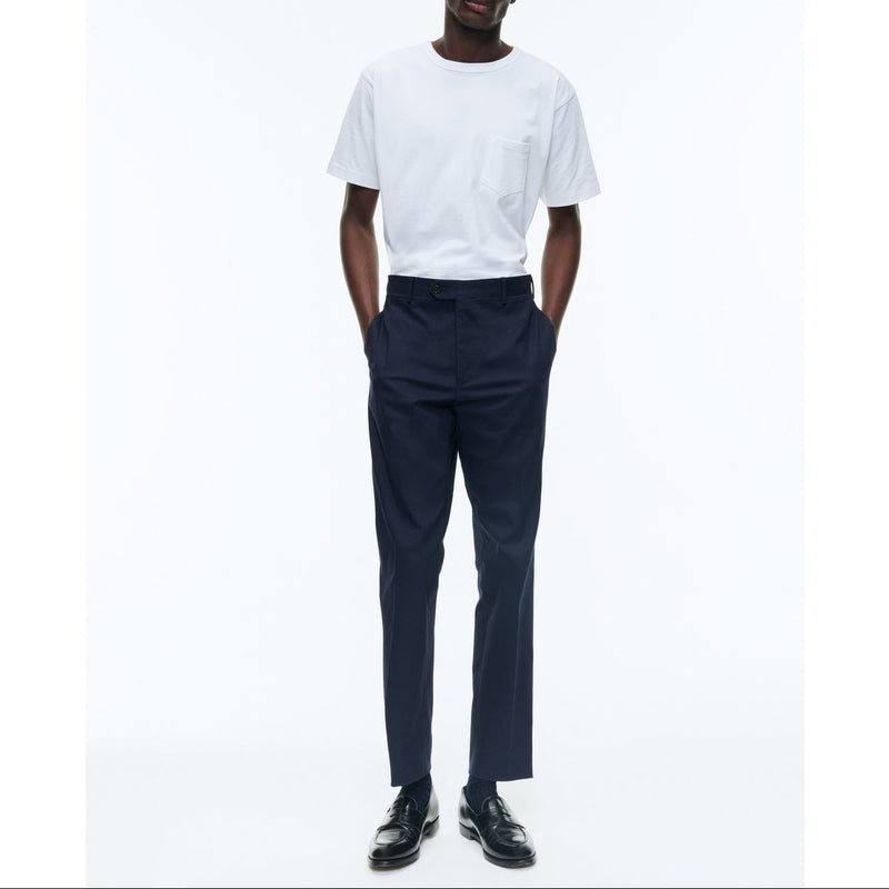 Chino En Gabardine De Coton Bleu Marine - Bleu Marine