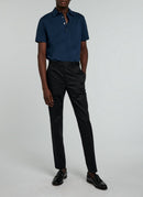 Pantalon Chino En Gabardine De Coton - Marine - Homme