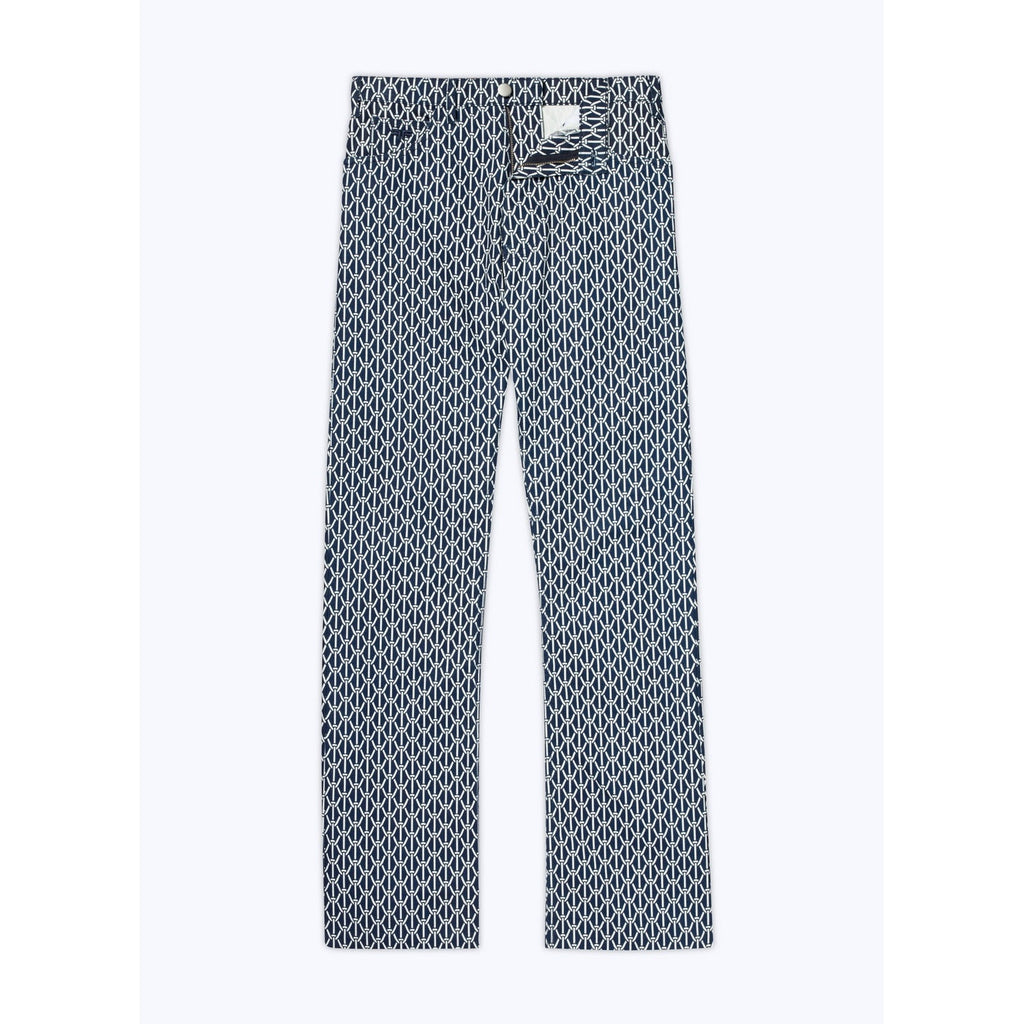 Pantalón vaquero de algodón con 5 bolsillos - Azul