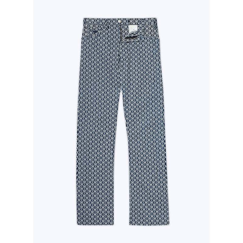 Pantalón vaquero de algodón con 5 bolsillos - Azul