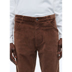 Pantalon En Velours Côtelé Marron - Brun