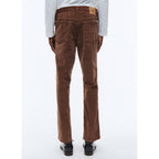 Pantalon En Velours Côtelé Marron - Brun
