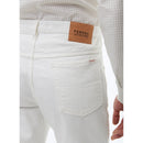 Pantalon 5 Poches En Serge De Coton - Blanc