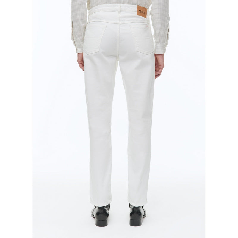 Pantalon 5 Poches En Serge De Coton - Blanc