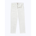 Pantalon 5 Poches En Serge De Coton - Blanc