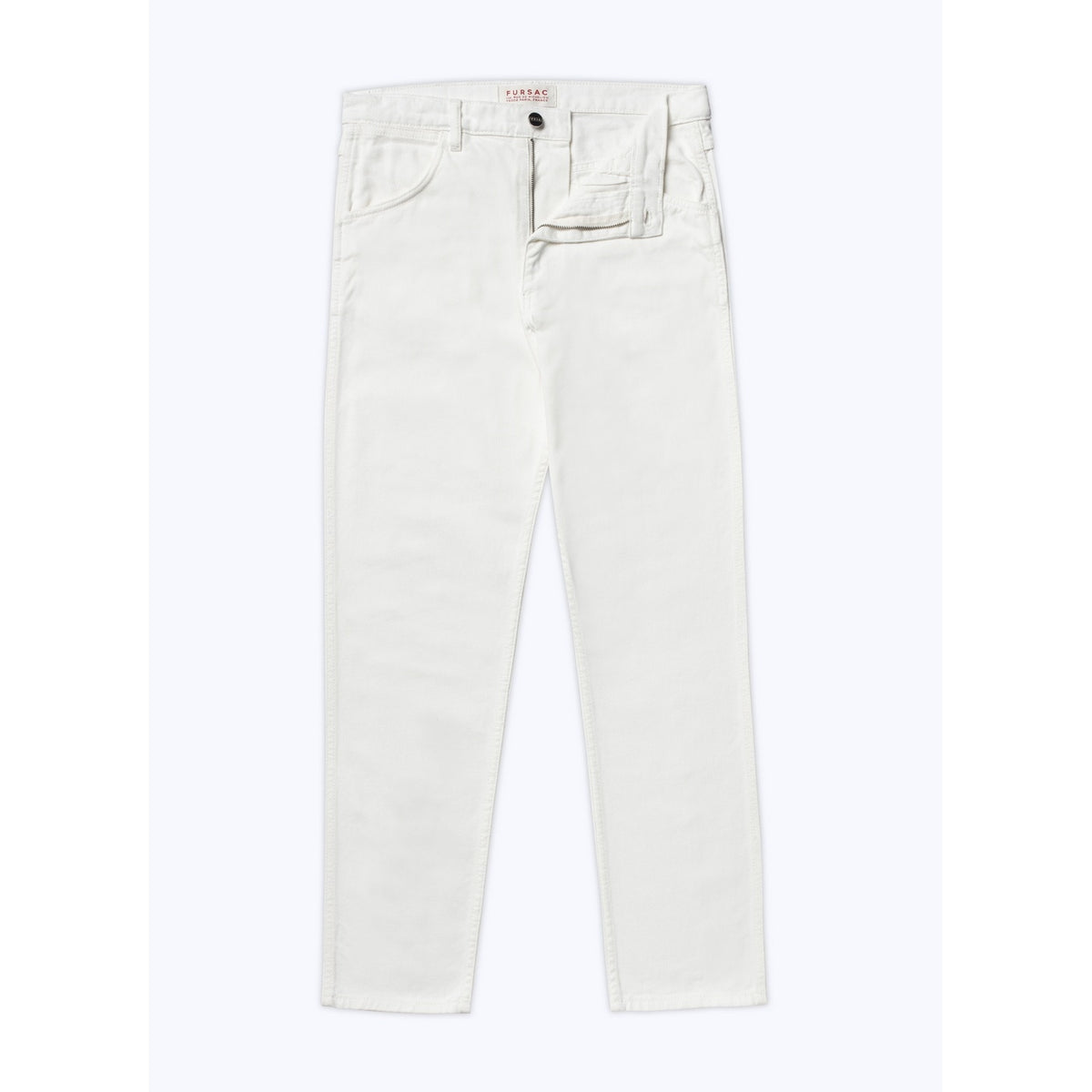Pantalon 5 Poches En Serge De Coton - Blanc