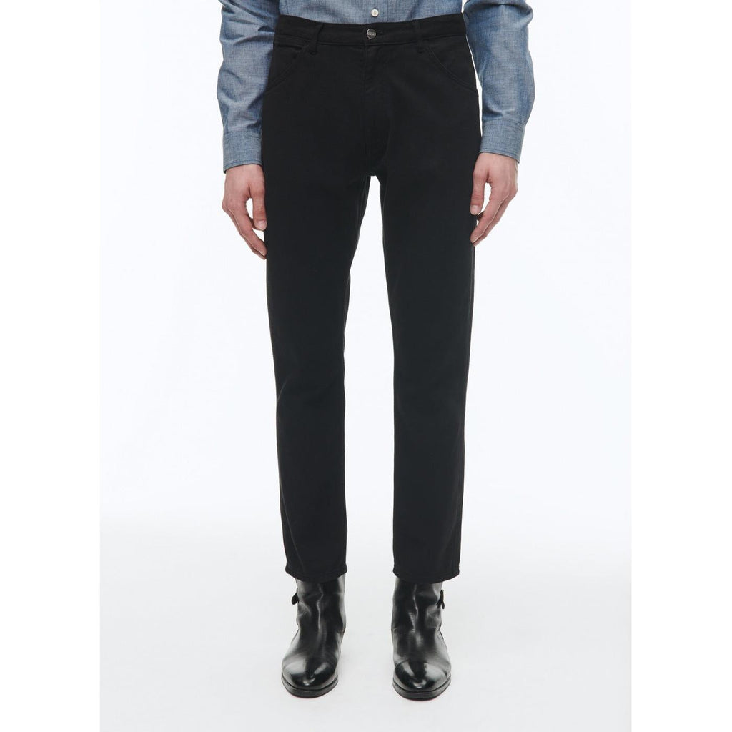 5-Pocket Trousers In Black Cotton Serge - Black