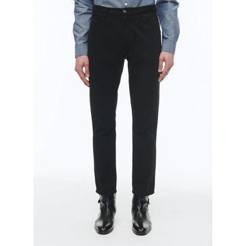 Pantalón De Cinco Bolsillos De Serge De Algodón Negro - Negro