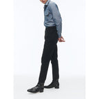 5-Pocket Trousers In Black Cotton Serge - Black