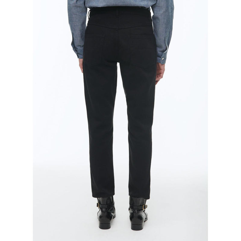 Pantalon 5 Poches En Serge De Coton Noir - Noir