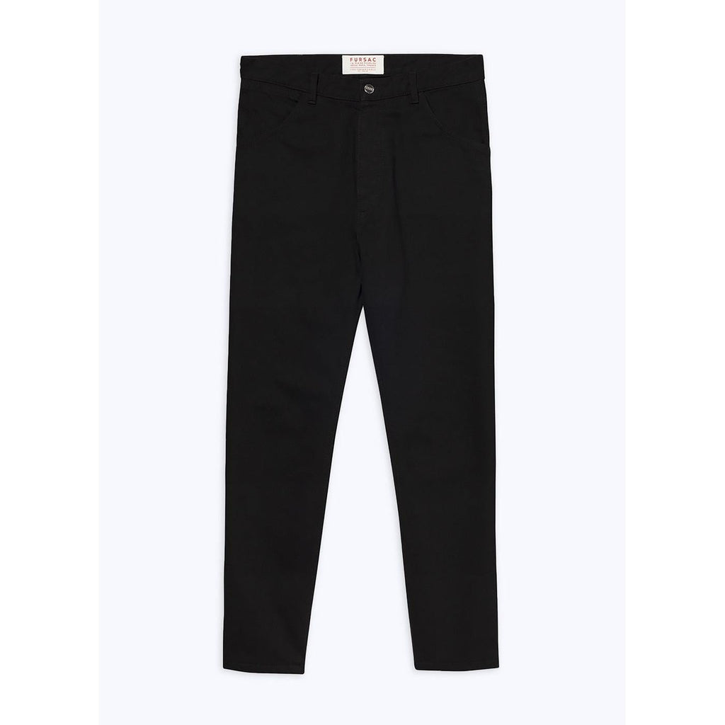 5-Pocket Trousers In Black Cotton Serge - Black
