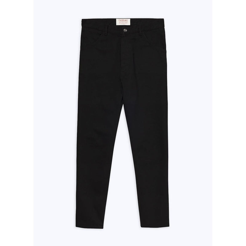 Pantalon 5 Poches En Serge De Coton Noir - Noir