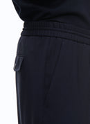 Fursac - Pantalón De Lona De Lana Elástica - Azul Carbón - Hombre