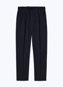 Fursac - Pantalón De Lona De Lana Elástica - Azul Carbón - Hombre