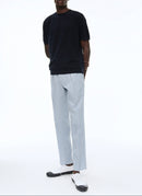 Fursac - Pantalón De Seersucker De Lana Elástica - Zafiro - Hombre