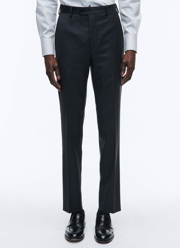 Fursac - Pantalon De Costume En Toile De Laine - Anthracite - Homme
