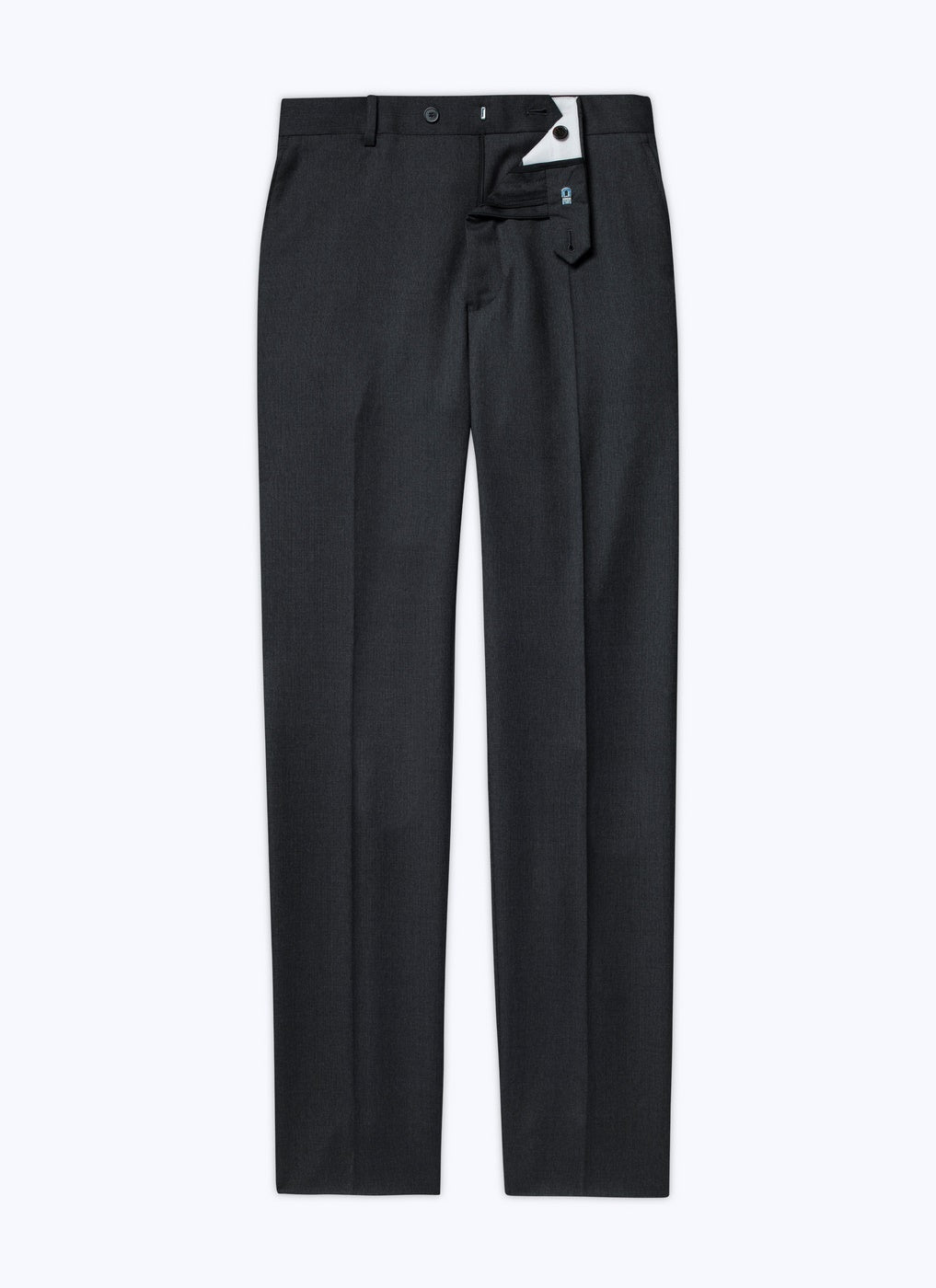 Fursac - Pantalon De Costume En Toile De Laine - Anthracite - Homme