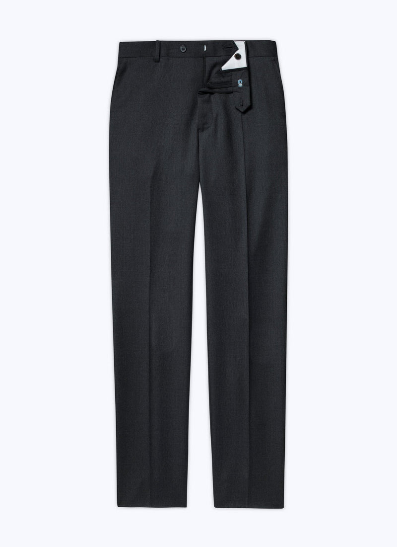 Fursac - Pantalon De Costume En Toile De Laine - Anthracite - Homme