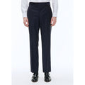 Pantalón de traje Serge liso azul marino - Carbón